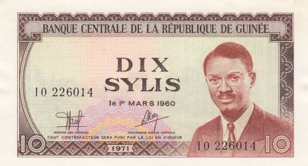 Guinée 10 Sylis 1971 - P. Lumumba, Bananes