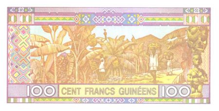 Guinée 100 Francs Jeune Femme - Bananeraie 2015 - Neuf
