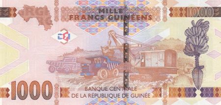 Guinée 1000 Francs, Jeune Femme - Mine de Bauxite - 2015 - Neuf
