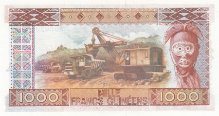 Guinée 1000 Francs 1985 - Femme - Bauxite