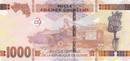 Guinée 1000 Francs Jeune Femme - Mine de Bauxite - 2015