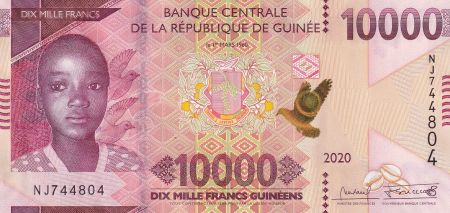 Guinée 10000 Francs - Jeune fille - Nature - 2021 - P.NEW