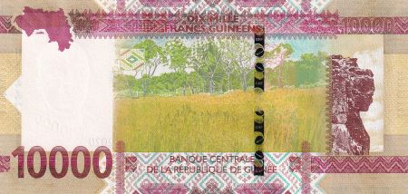 Guinée 10000 Francs - Jeune fille - Nature - 2021 - P.NEW