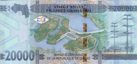 Guinée 20000 Francs - Femme - Barrage - 2021 - P.NEW