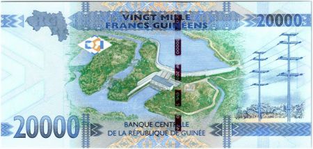 Guinée 20000 Francs 2015 - Femme africaine - Barrage