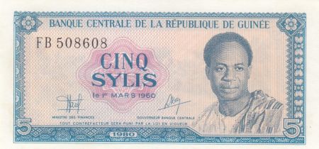 Guinée 5 Sylis 1980  -  N´Krumah - Bananes