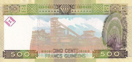 Guinée 500 Francs, Femme - Exploitation minière - 2012 - P.39