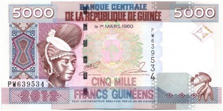 Guinée 5000 Francs 2012 - Femme - Barrage