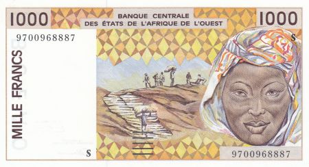 Guinée Bissau 1000 Francs femme 1997 - Guinée Bissau
