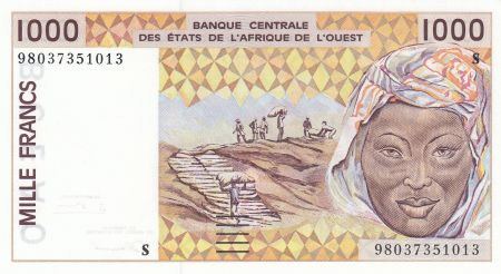 Guinée Bissau 1000 Francs femme 1998 - Guinée Bissau