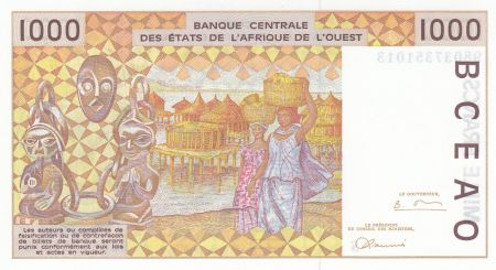 Guinée Bissau 1000 Francs femme 1998 - Guinée Bissau