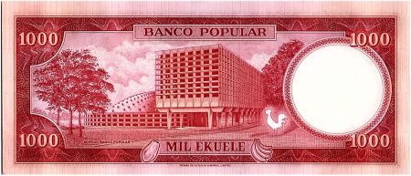 Guinée Equatoriale 1000 Ekuele M.N. Biyogo - Banque -1975