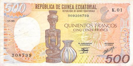 Guinée Equatoriale GUINÉE ÉQUATORIALE - 500 FRANCOS 01/01/1985
