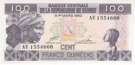 Guinée GUINÉE - 100 FRANCS 1985