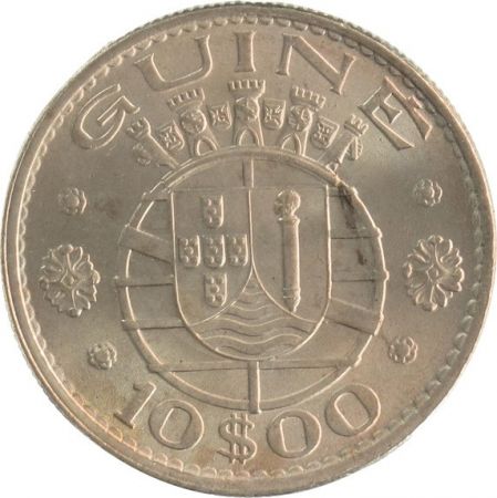 Guinée Portugaise 10 Escudos Armoiries - 1973