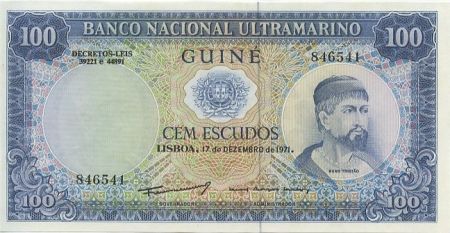 Guinée Portugaise 100 Escudos 1971 - Nuno Tristao - Possession portugaise