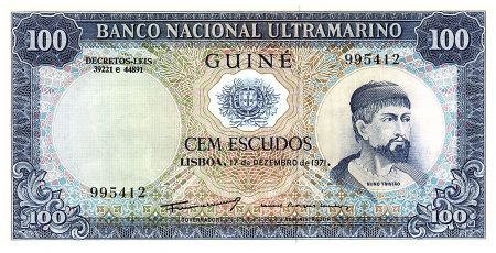 Guinée Portugaise 100 Escudos 1971 - Nuno Tristao - Possession portugaise