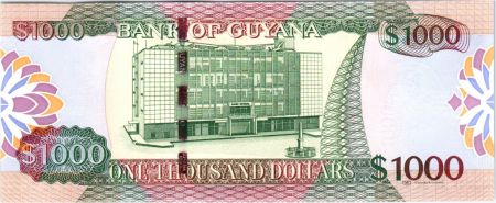 Guyana 1000 Dollars, Carte du Guyana - Banque de Guyana - 2006