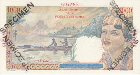 Guyane Française 1000 Francs Union Française - Type 1946 Spécimen O.000