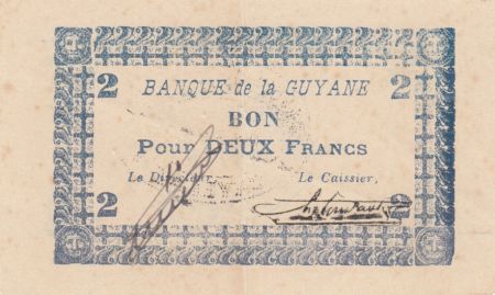 Guyane Française 2 Francs Bleu Type 1945 - N° 087463
