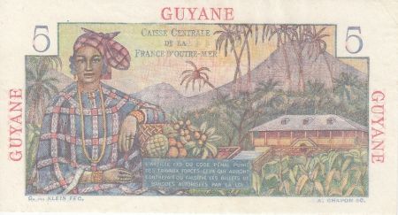 Guyane Française 5 Francs Bougainville - 1946 Série W.23