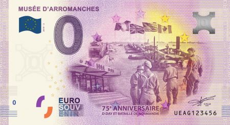 Guyane Française Billet 0 euro Souvenir -  Musée d\'Arromanches - 75 ans du D-Day - France 2019