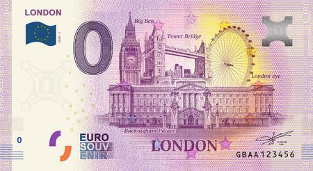 Guyane Française Billet 0 Euro Souvenir - Londres - Grande-Bretagne 2020