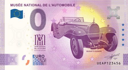 Guyane Française Billet 0 Euro Souvenir - Musée National de l\'Auto-Bugatti - France 2022