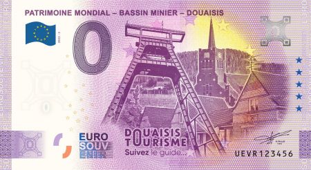 Guyane Française Billet 0 Euro Souvenir - Patrimoine Mondial - Bassin minier - Douaisis - France 2022