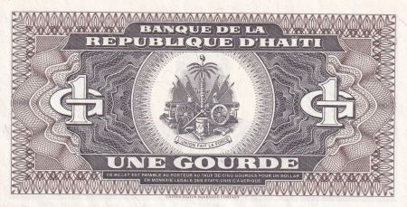 Haïti 1 Gourde - Toussaint L\'Ouverture - Armoiries - 1989 - Série lettre B