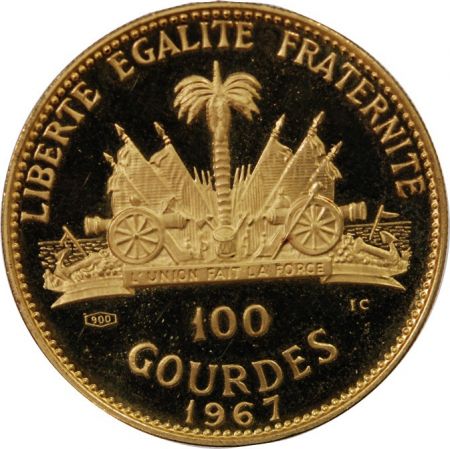 Haïti HAITI - 100 GOURDES OR 1967 BE