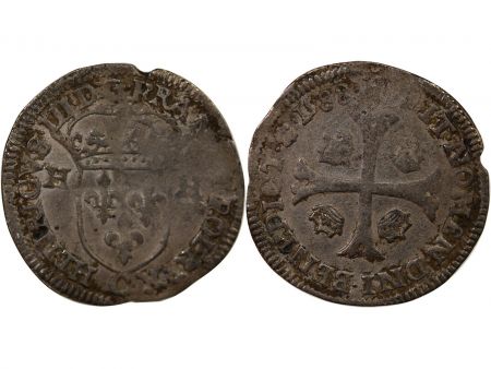 HENRI III - DOUZAIN AUX DEUX H 1588 SAINT-LÔ
