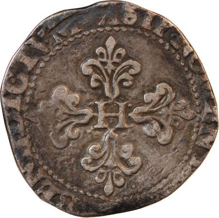 HENRI III - FRANC ARGENT 1580 - ATELIER INDÉTERMINÉ