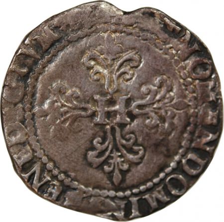 HENRI III - FRANC AU COL PLAT 1581 BAYONNE