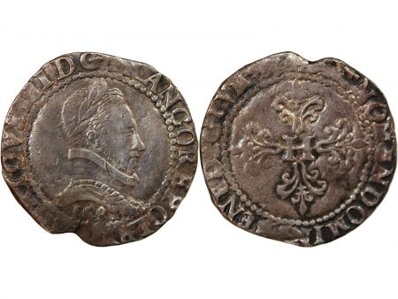 HENRI III - FRANC AU COL PLAT 1581 BAYONNE