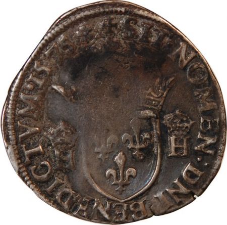 HENRI III - TESTON ARGENT 1575 T NANTES