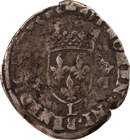 HENRI III - TESTON ARGENT 1576 L BAYONNE