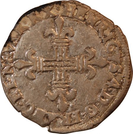 HENRI IV - 1/4 ECU DE NAVARRE ARGENT 1601 SAINT-PALAIS