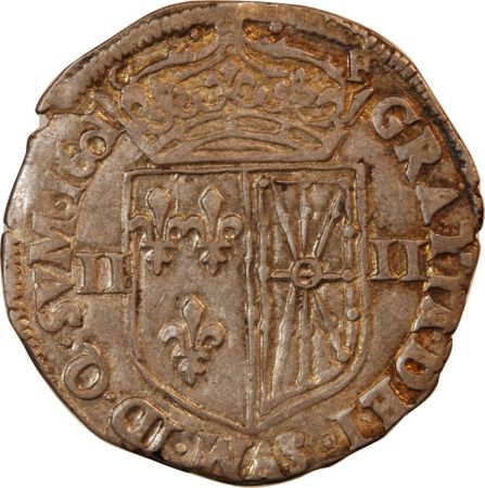 HENRI IV - 1/4 ECU DE NAVARRE ARGENT 1601 SAINT-PALAIS