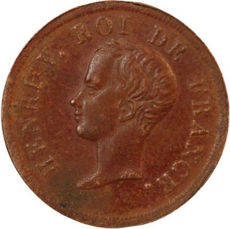 HENRI V - PETITE MEDAILLE BRONZE 1833 - Roi de France