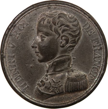 HENRI V  ROI DE FRANCE - MEDAILLE ETAIN 1830