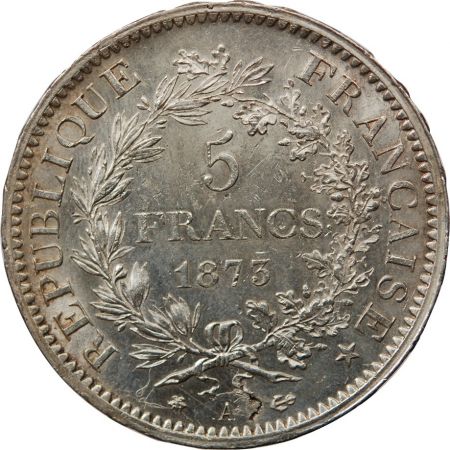 HERCULE - 5 FRANCS ARGENT 1873 A PARIS