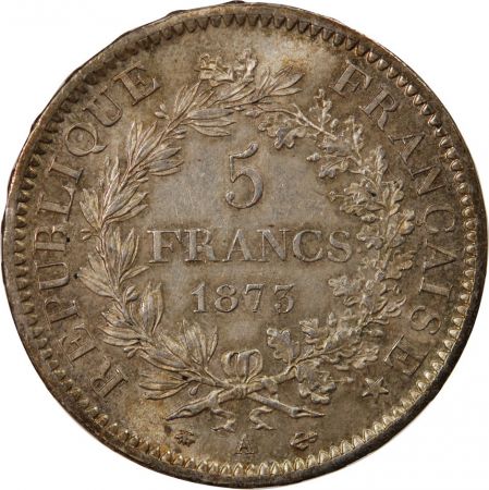 HERCULE - 5 FRANCS ARGENT 1873 A PARIS