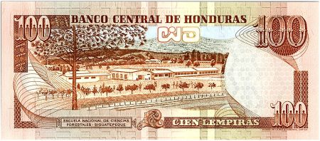 Honduras 100 Lempiras, J.C. Del Valle - Ecole - 01/1993