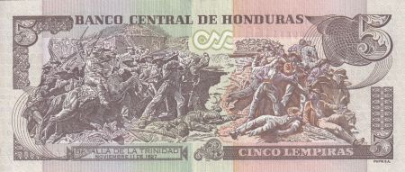 Honduras 5 Lempiras - Morazan - Bataille de Trinidad - 2016 - P.NEW