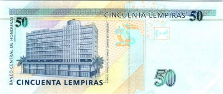 Honduras 50 Lempiras, Juan Manuel Galvez D. - Banque Centrale - 2010