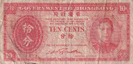 Hong-Kong 10 Cents - George VI - 1945 - TB - P.323