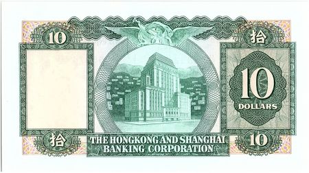 Hong-Kong 10 Dollars,  Femme - Amoiries - Banque - 1983 - P.182 j