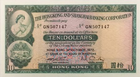 Hong-Kong 10 Dollars 1972 - NEUF