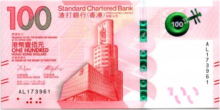 Hong-Kong 100 Dollars, Standard Chartered Bank - Opéra - 2018 ( 2019) - Neuf